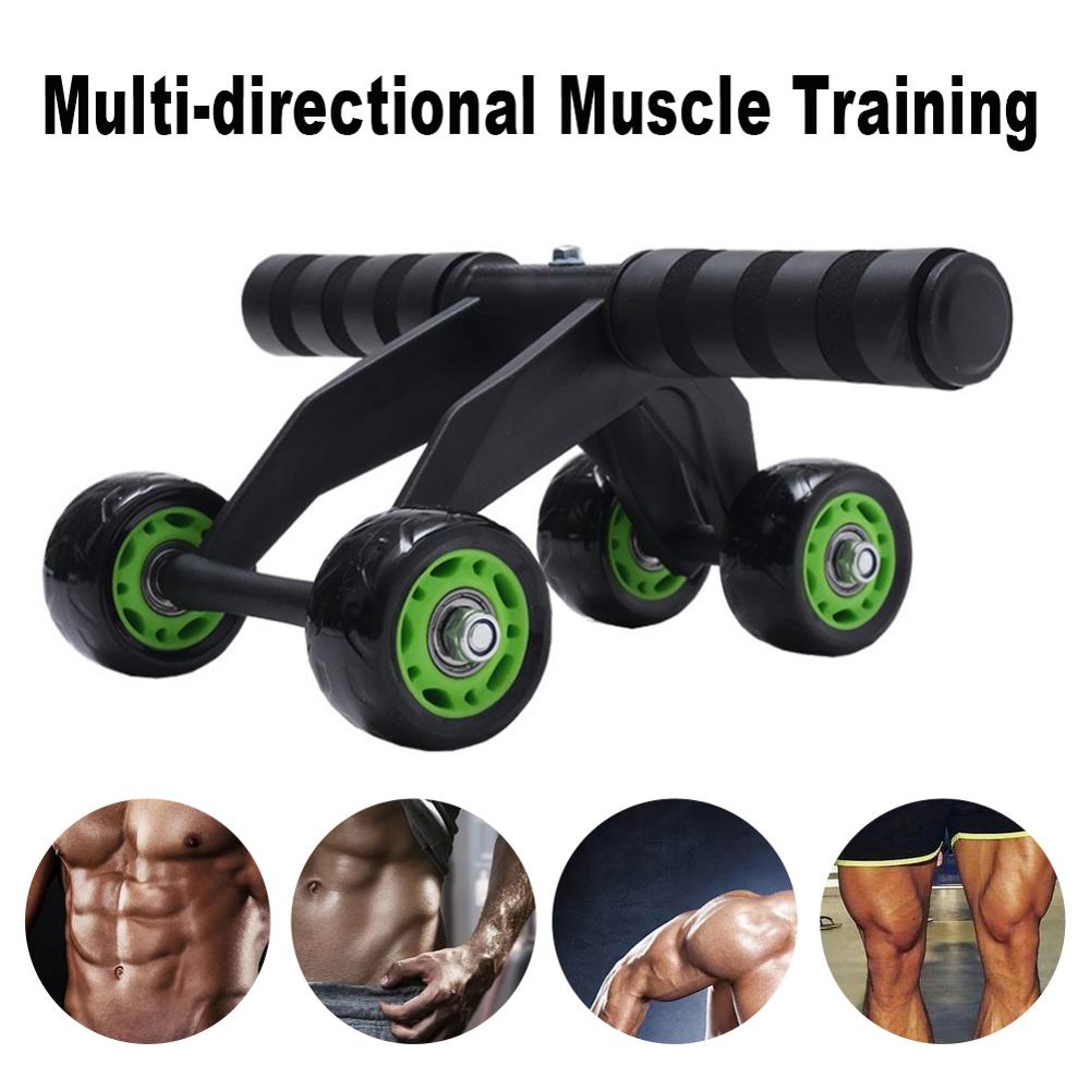 Four-Wheeled Abdominal Roller Home Core Exercise Fitness Equipment