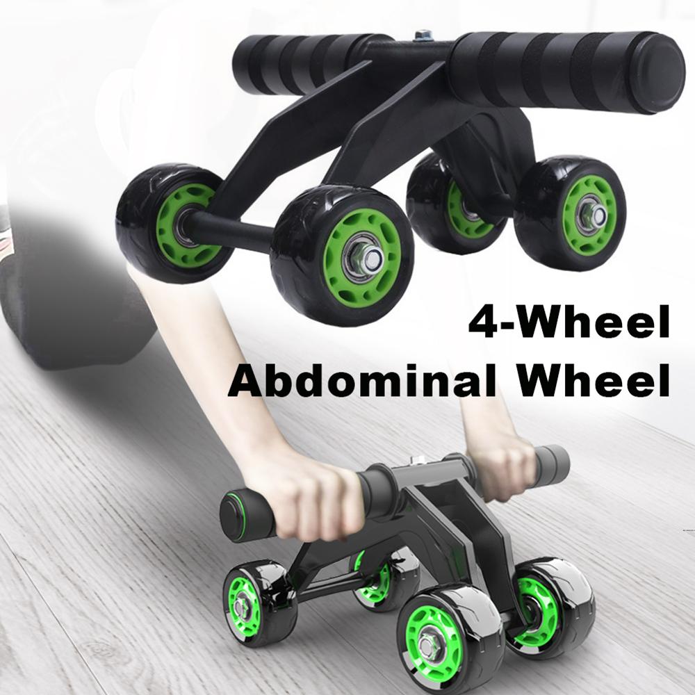 Four-Wheeled Abdominal Roller Home Core Exercise Fitness Equipment