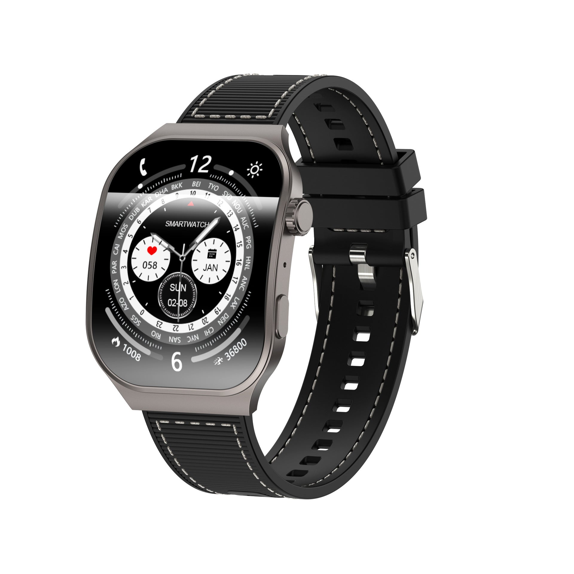 KP-S112 Curved Screen Smartwatch Calling Heart Rate Health Monitoring