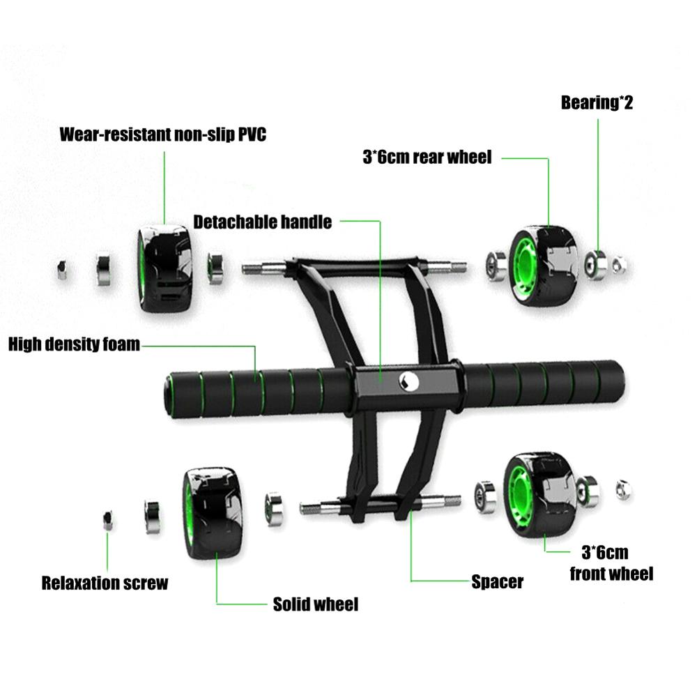 Four-Wheeled Abdominal Roller Home Core Exercise Fitness Equipment
