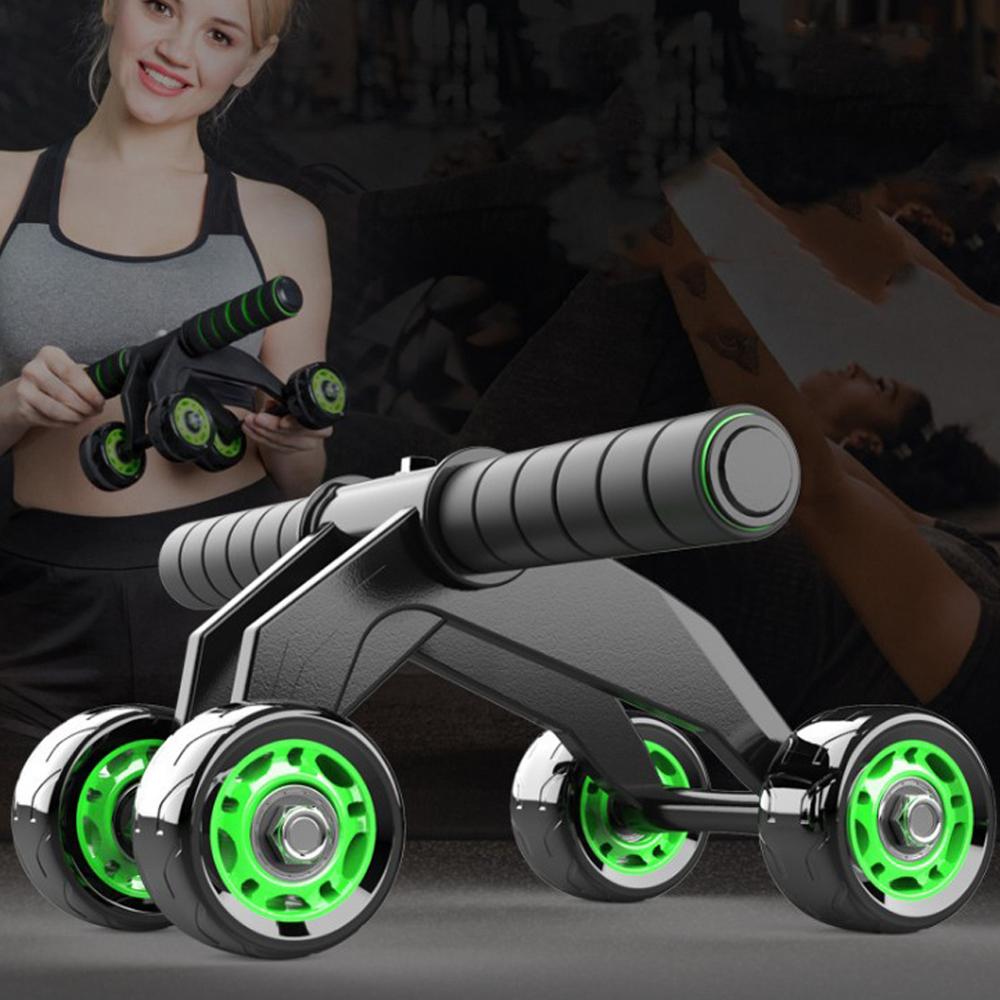 Four-Wheeled Abdominal Roller Home Core Exercise Fitness Equipment