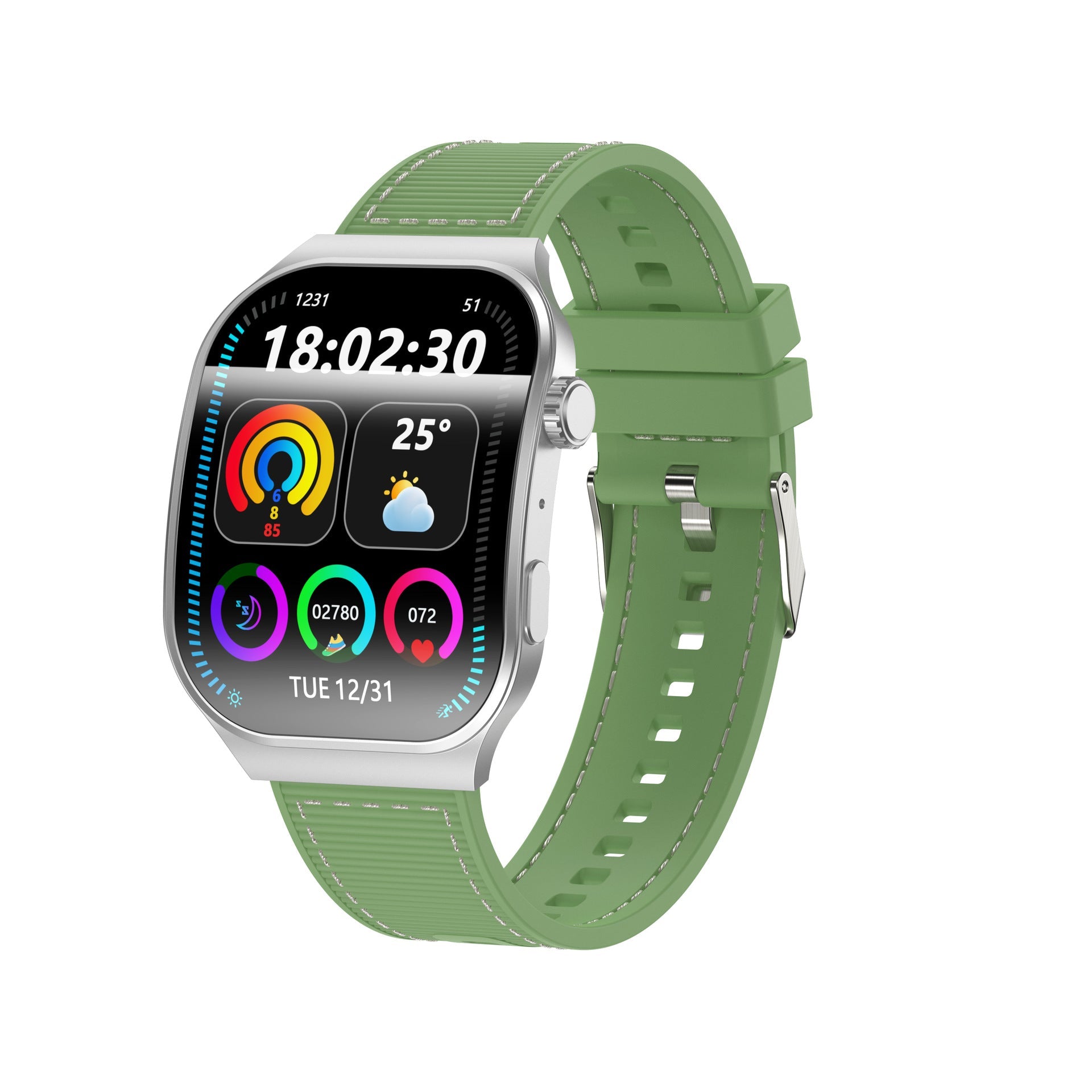KP-S112 Curved Screen Smartwatch Calling Heart Rate Health Monitoring