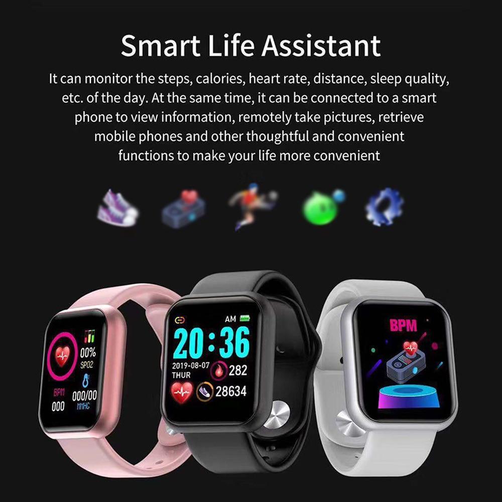 D20 Pro Smartwatch for Women Men Heart Rate Sports Tracker