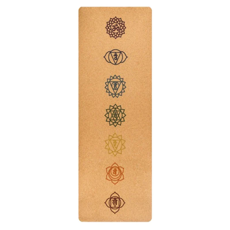Natural Cork TPE Yoga Mat 5mm Non-Slip Fitness Pilates