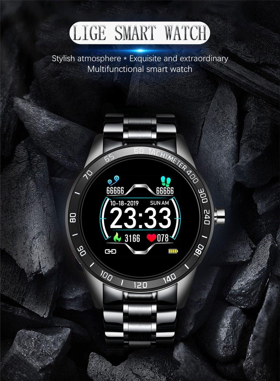 Men’s Smart Watch LED Screen Heart Rate Fitness Tracker
