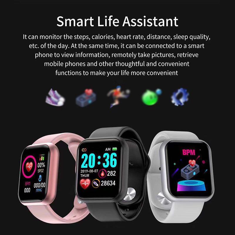 D20 Pro Smartwatch for Women Men Heart Rate Sports Tracker