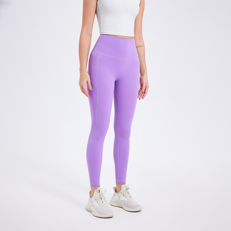 Zero Sense Seamless Yoga Pants Nude Feel Side Pocket