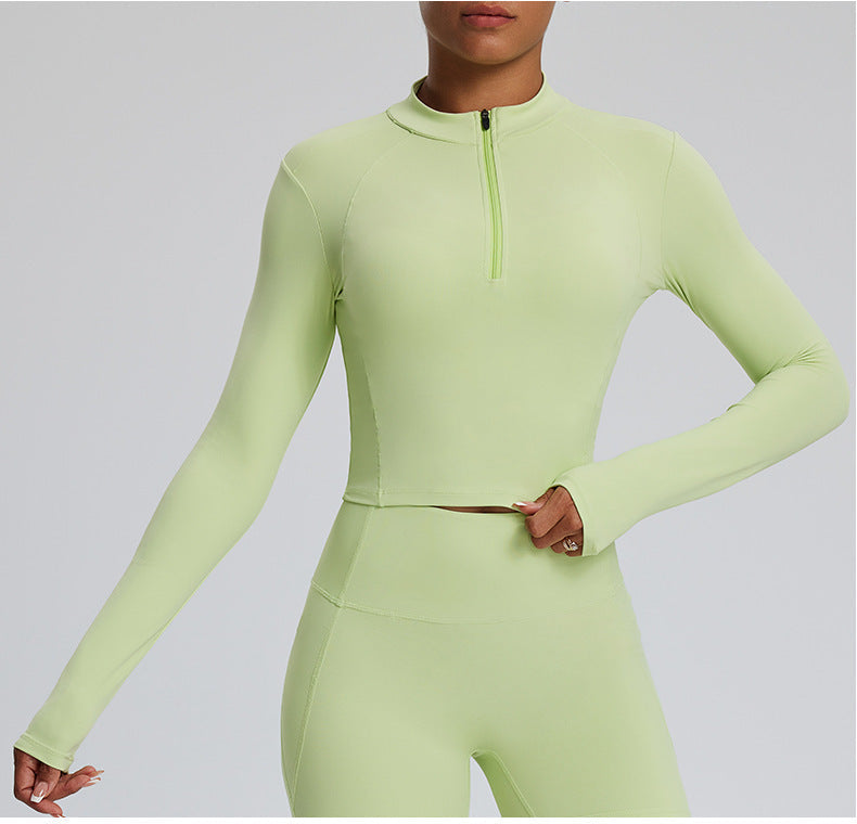 Women's Seamless Yoga Set – Long Sleeve Jacket, Sports Bra & Pants | Pilates Fitness Suit