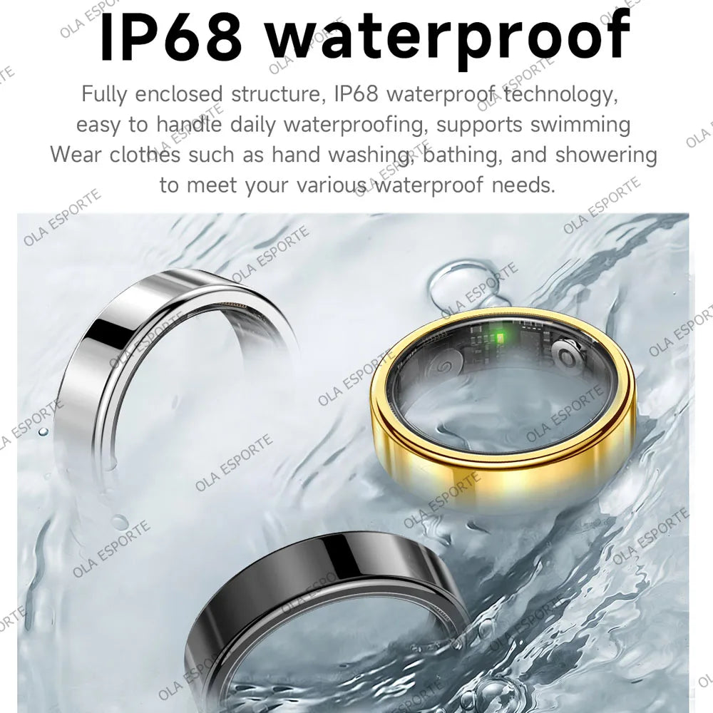 2026 Smart Ring Blood Pressure Heart Rate Sleep Monitoring