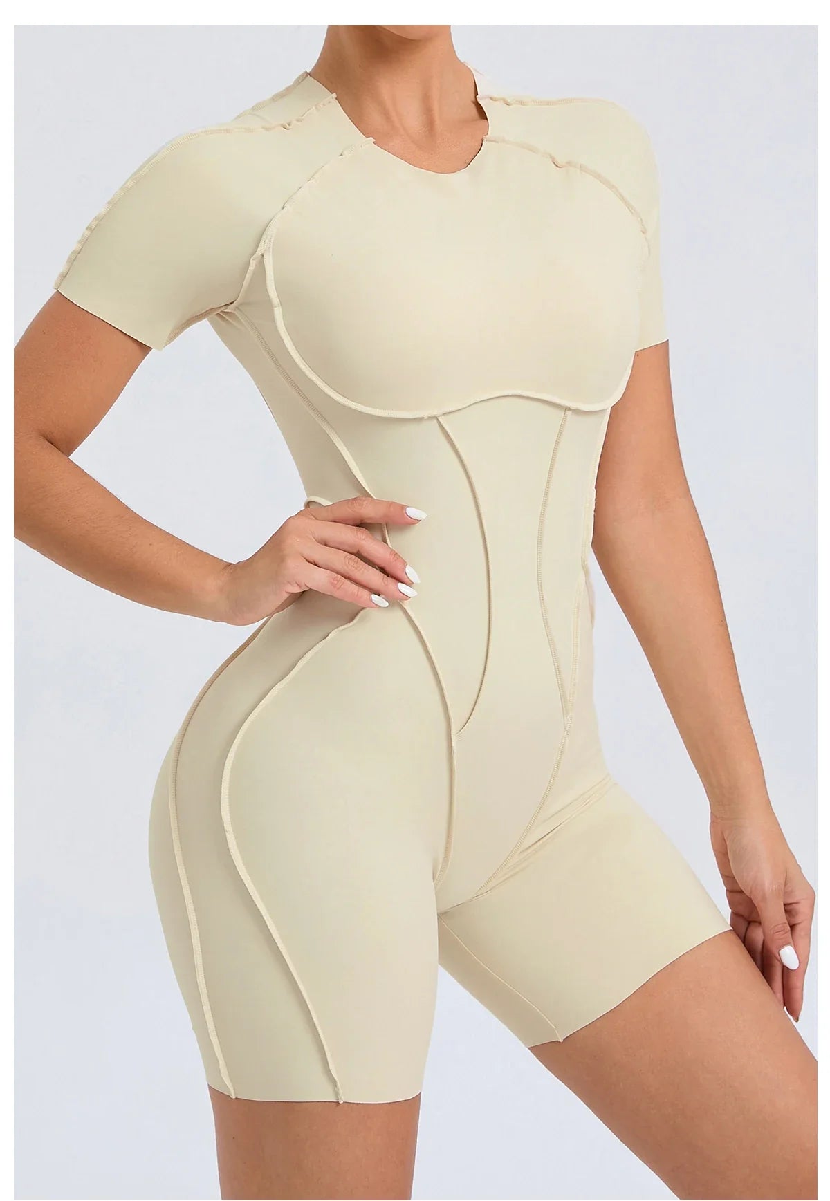 Short Jumpsuit Gym Clothes For Women Sportswear Fitness Overalls Backless Scrunch Booty Yoga Suit Sports Set Outfit