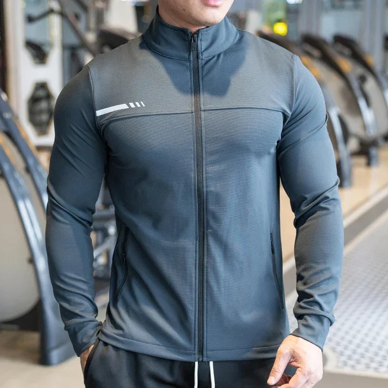 Men's High-Quality Zipped Sport Jacket | Gym, Running & Outdoor Training