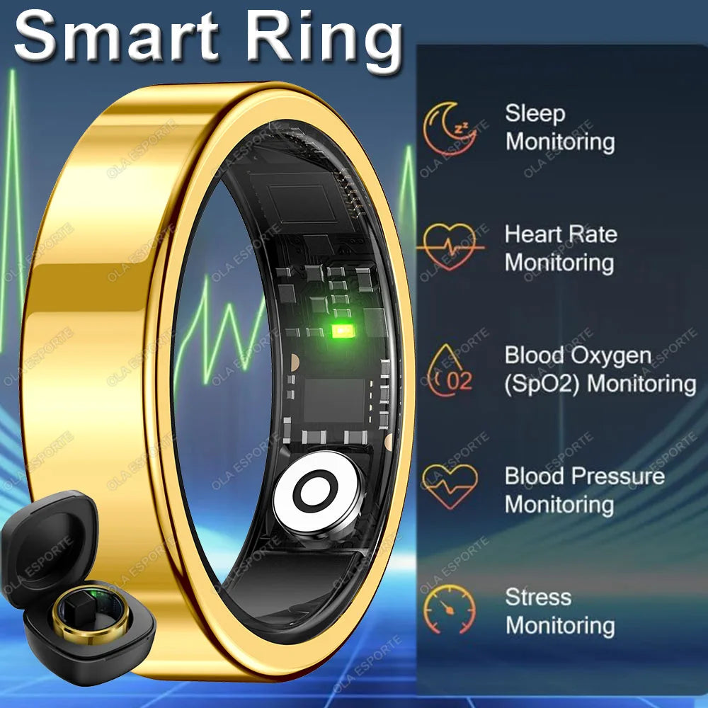 2026 Smart Ring Blood Pressure Heart Rate Sleep Monitoring