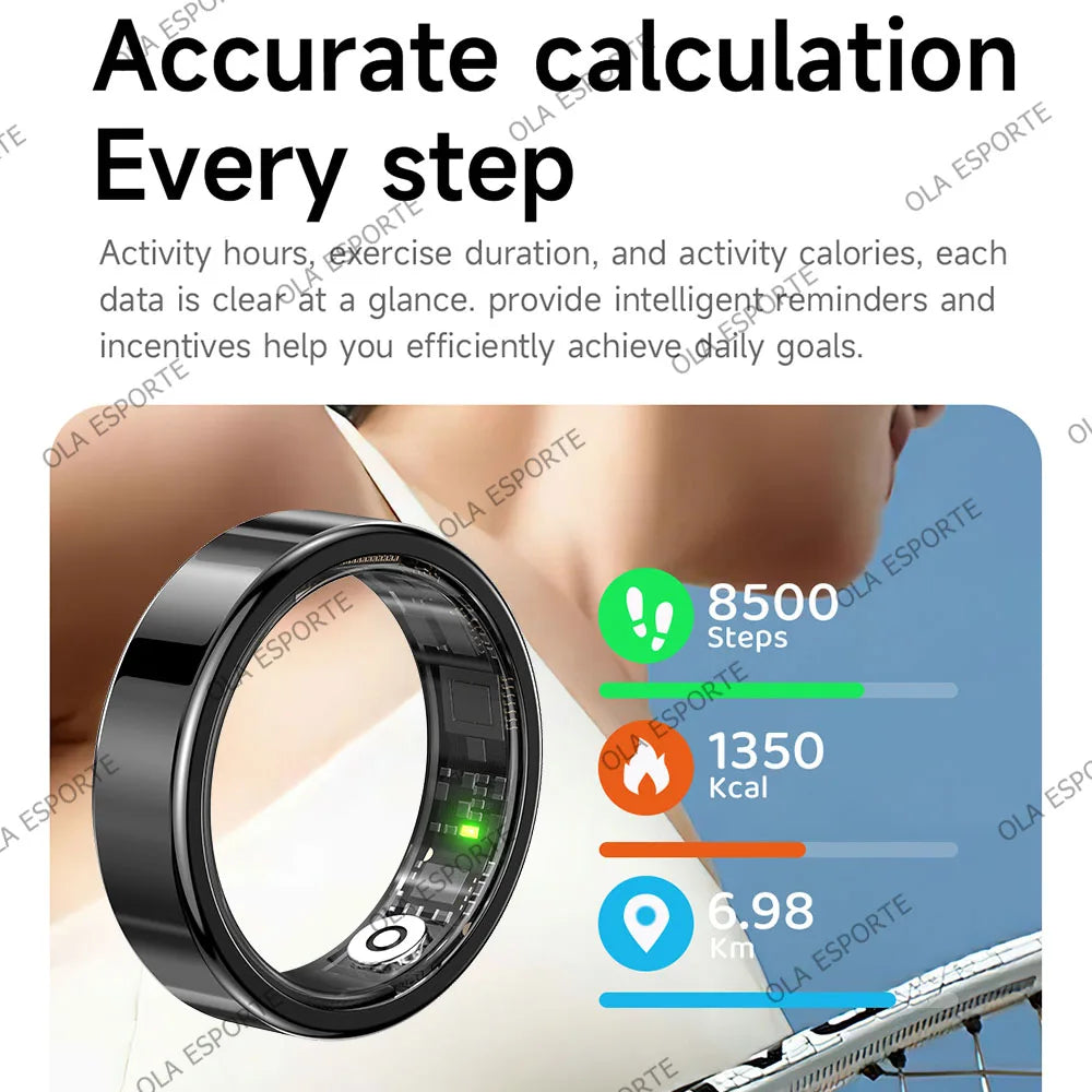 2026 Smart Ring Blood Pressure Heart Rate Sleep Monitoring