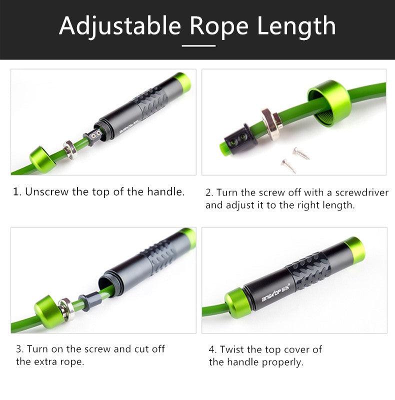 Adjustable Weighted Skipping Rope Heavy Jump Rope with Aluminum Handles