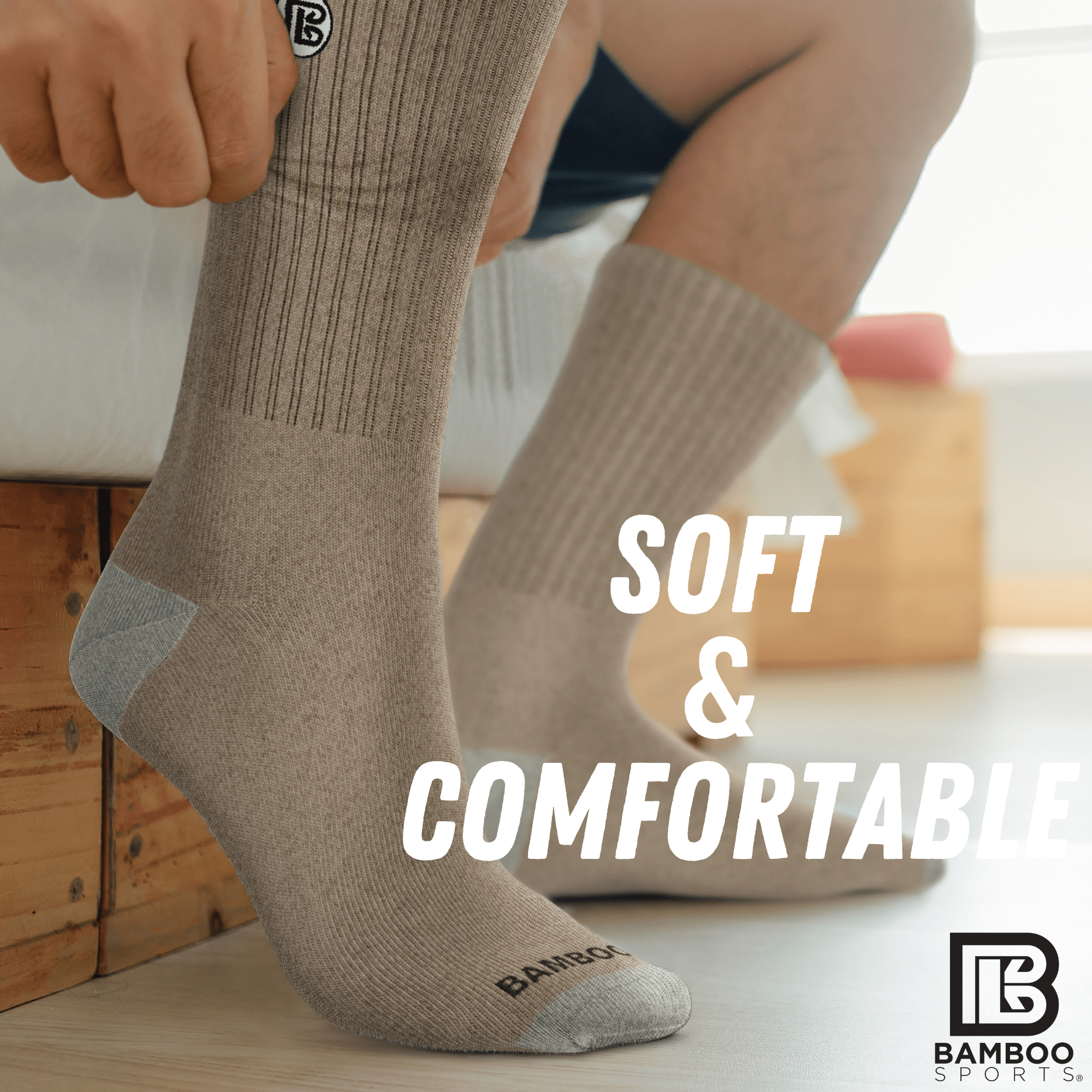 Premium Bamboo Rayon Crew Socks - 3 Pair and 6 Pair Packs Available