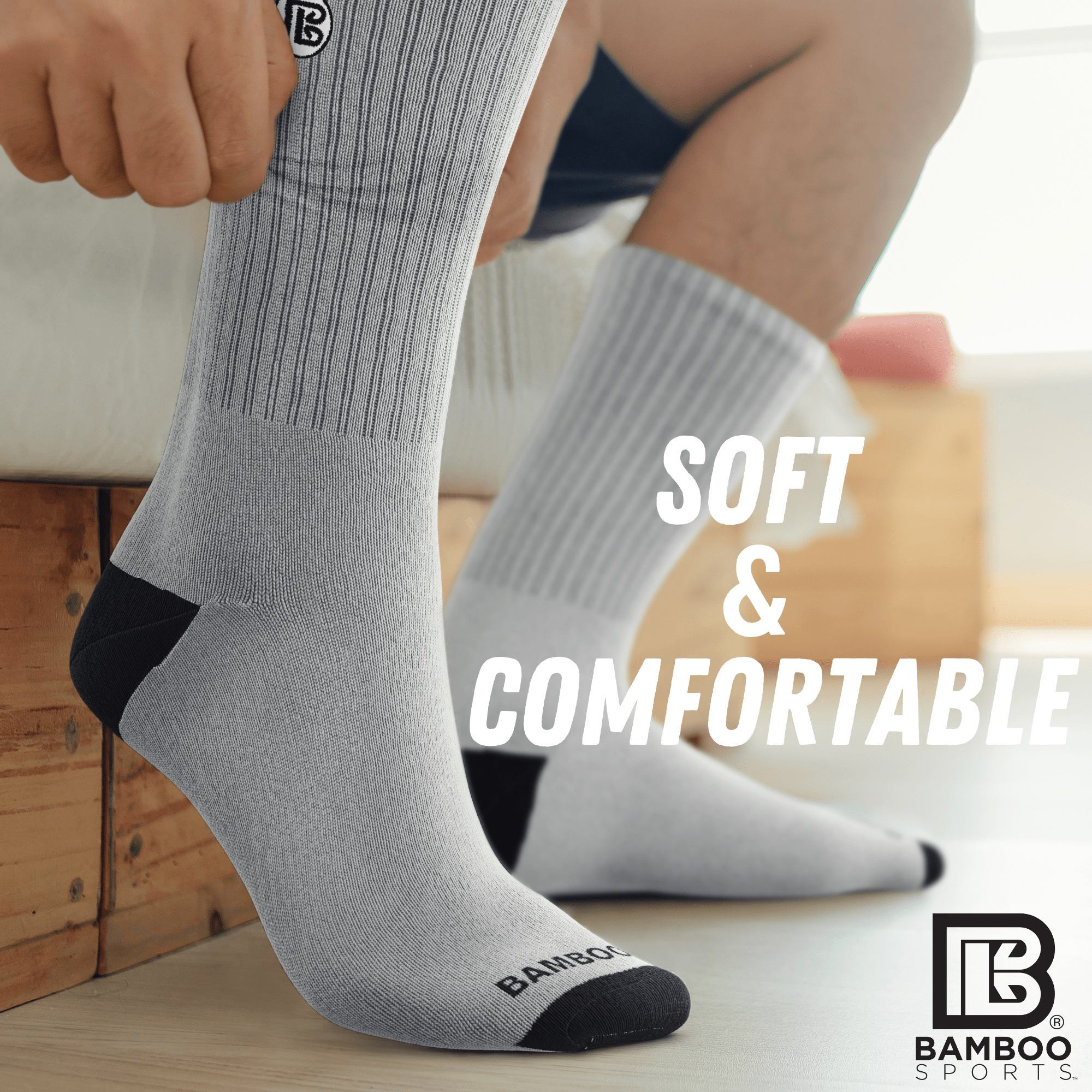 Premium Bamboo Rayon Crew Socks - 3 Pair and 6 Pair Packs Available