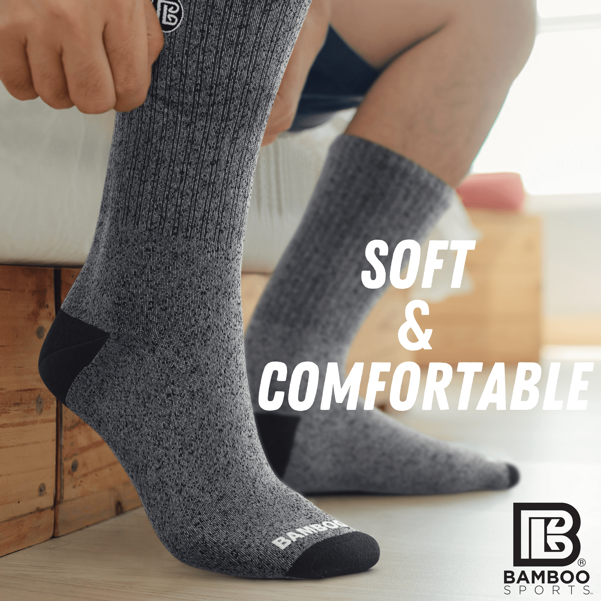 Premium Bamboo Rayon Crew Socks - 3 Pair and 6 Pair Packs Available