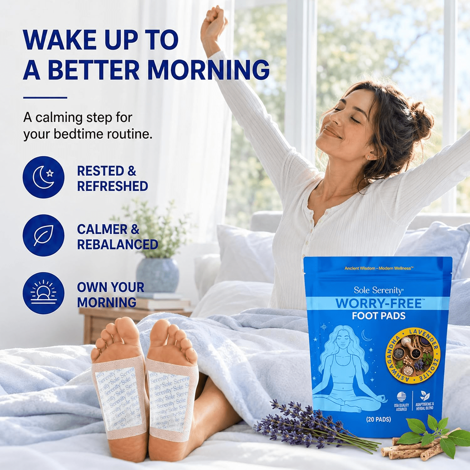 Sole Serenity Worry-Free Overnight Foot Pads for Relaxation (850035675311)