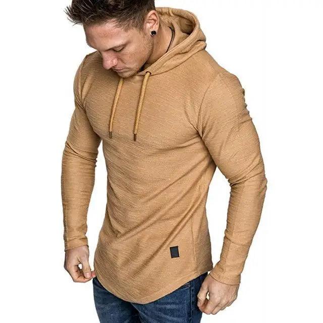 New Men's Solid Color Fashion Sweatshirt Hoodie