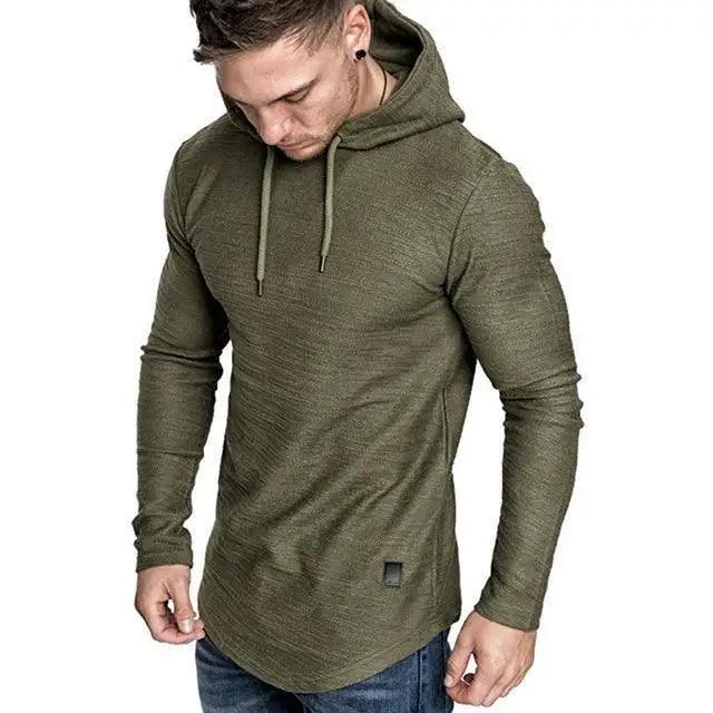 New Men's Solid Color Fashion Sweatshirt Hoodie