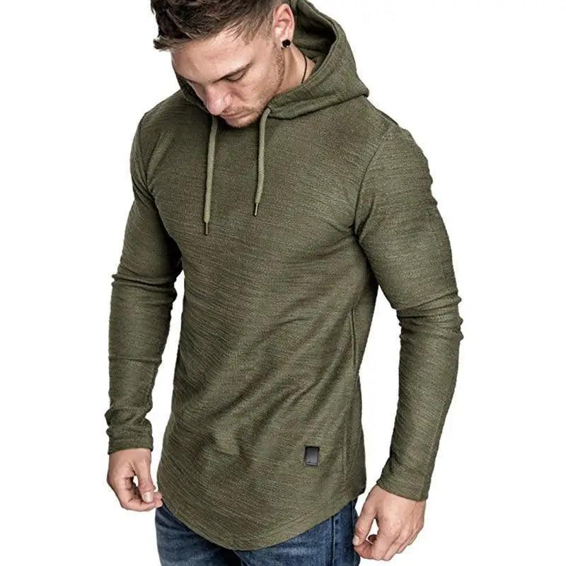 New Men's Solid Color Fashion Sweatshirt Hoodie